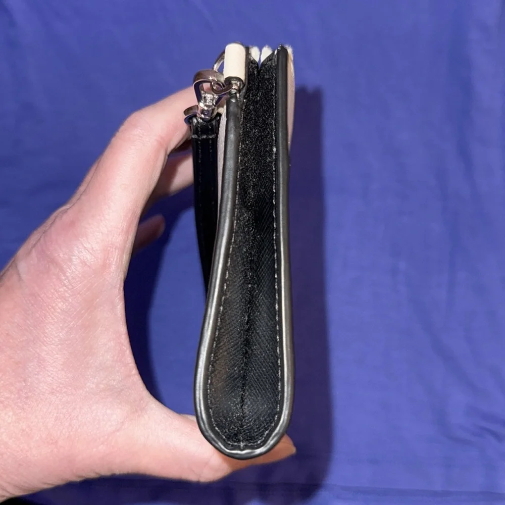 kate spade Black, White and Gray double zip Wristlet